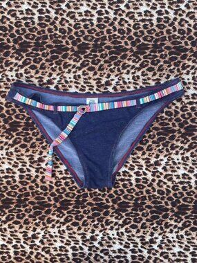 retro y2k denim bikini bottoms